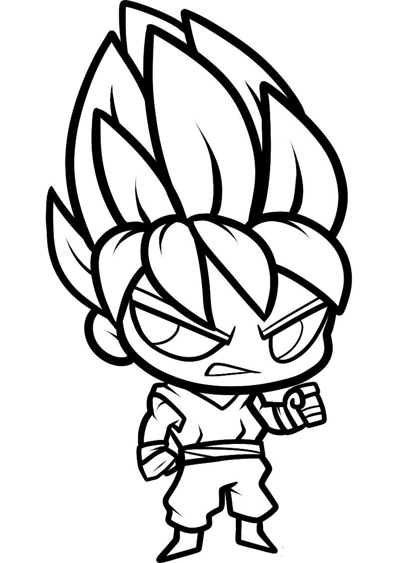 Chibi Goku Super Saiyan Coloring Game Chibi Goku Super Saiyan