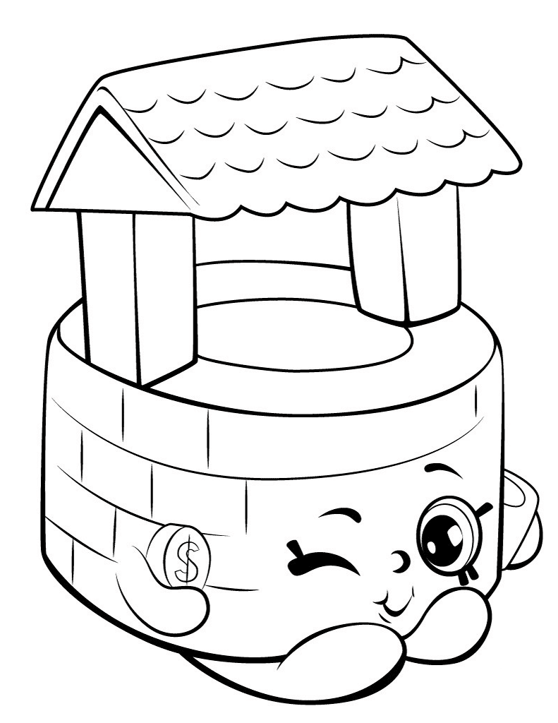 Penny Wishing Well Shopkin Coloring Game Penny Wishing Well Shopkin
