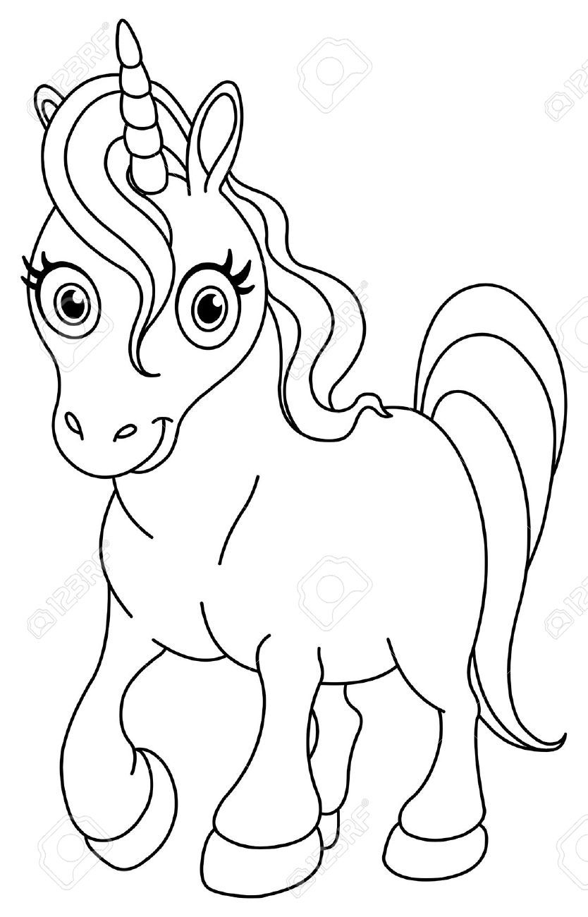 Lovely Unicorn Looking Coloring Game Lovely Unicorn Looking