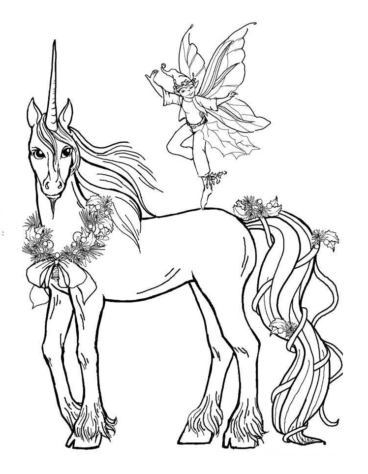 Unicorn With Fairy Coloring Game Unicorn With Fairy