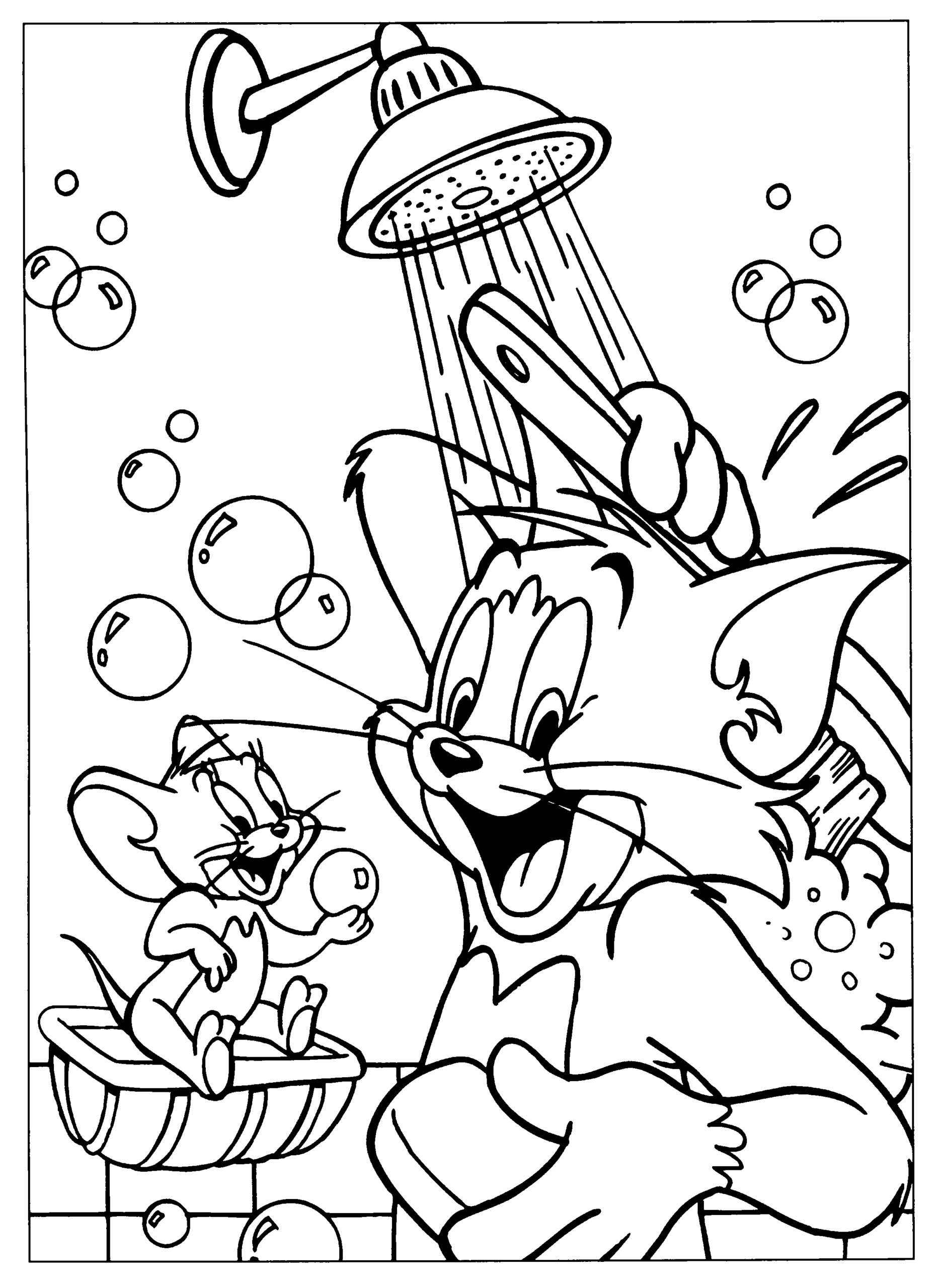 Tom And Jerry Take A Shower Coloring Game Tom And Jerry Take A Shower