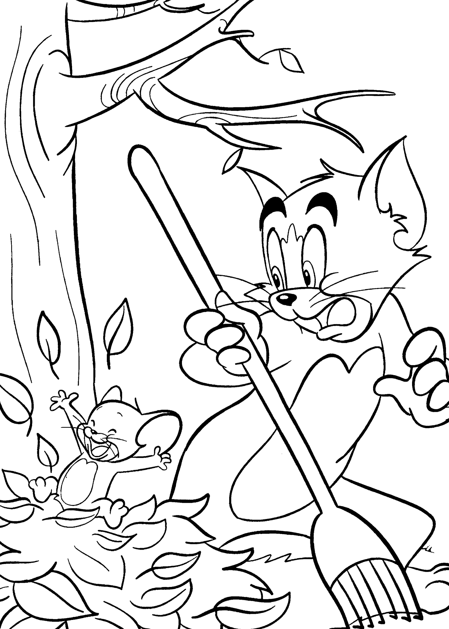Tom Cleaning And Jerry Messing Up Coloring Game Tom Cleaning And Jerry Messing Up