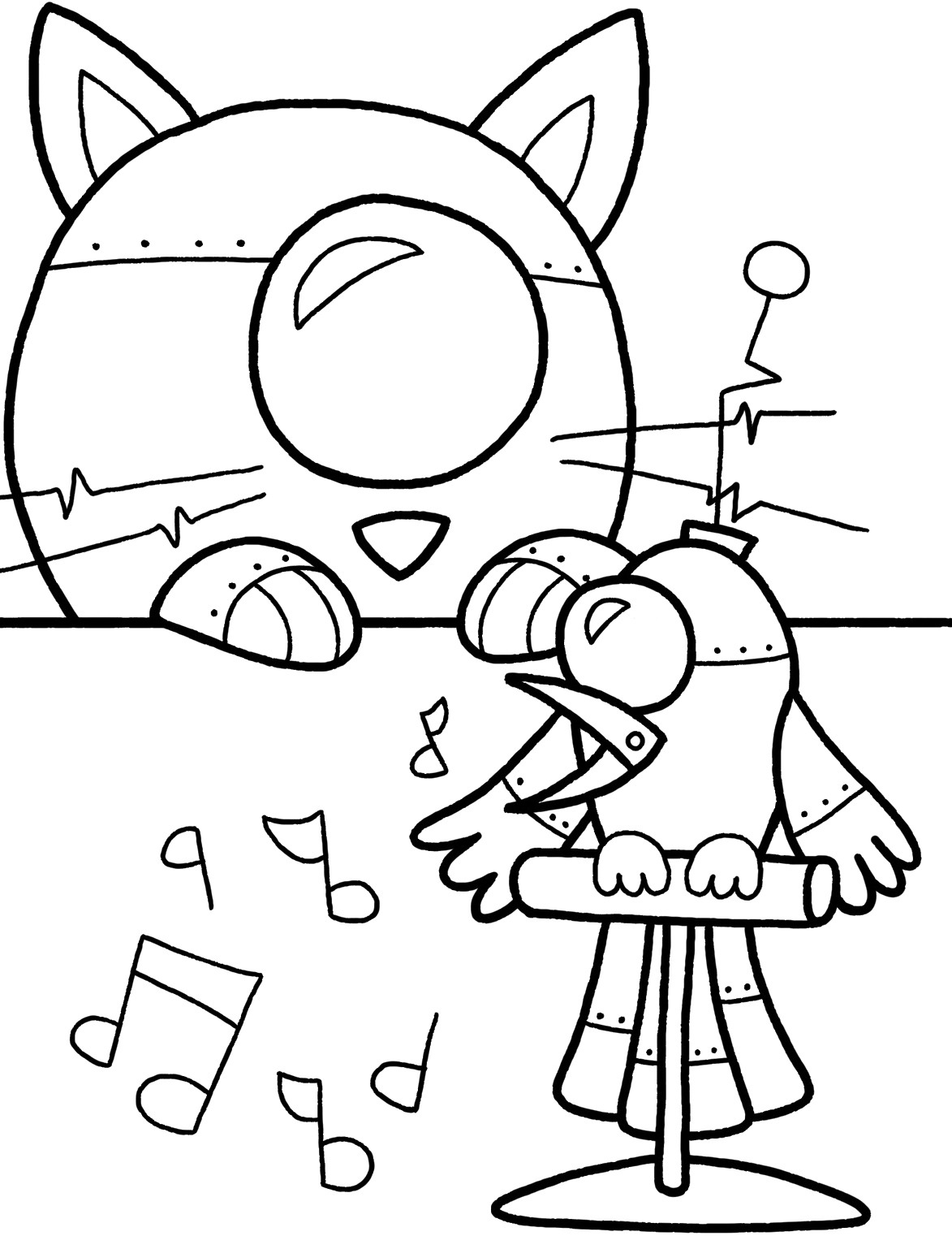 Machine Dog And Bird Coloring Game Machine Dog And Bird