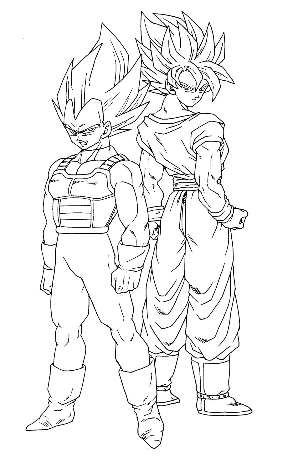 Awesome Goku And Vegeta Coloring Game Awesome Goku And Vegeta