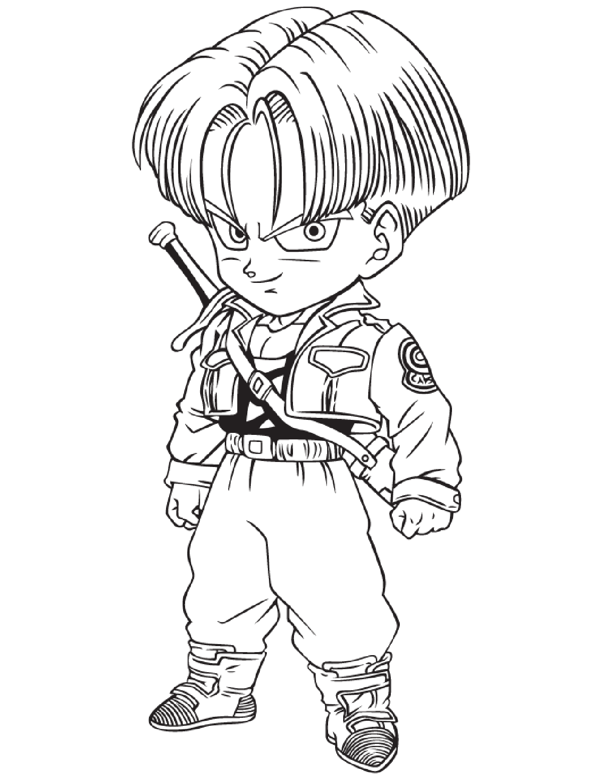 Cute Chibi Trunks Coloring Game Cute Chibi Trunks