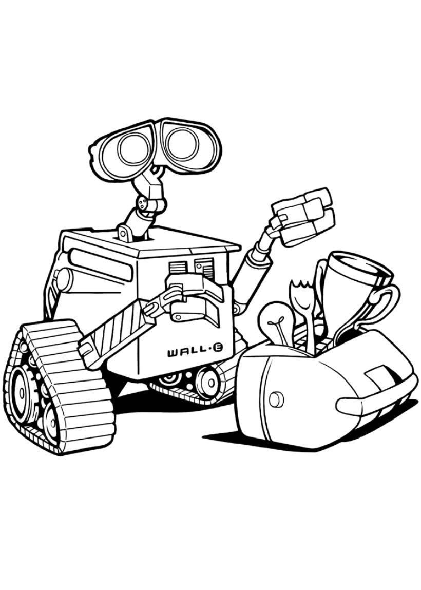 Wall E With Gears Coloring Game Wall E With Gears