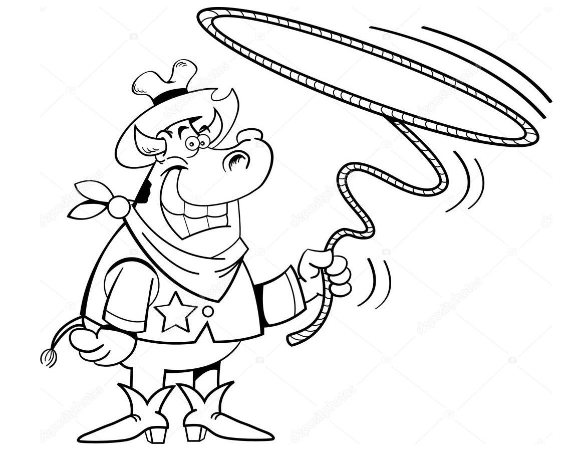 A Cowboy Cow Coloring Game A Cowboy Cow