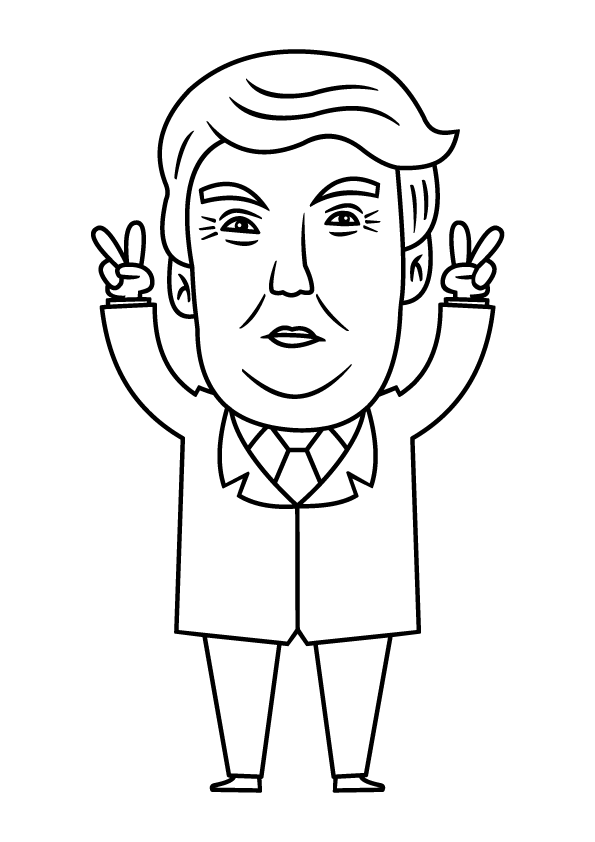 Funny President Donald Trump Coloring Game Funny President Donald Trump