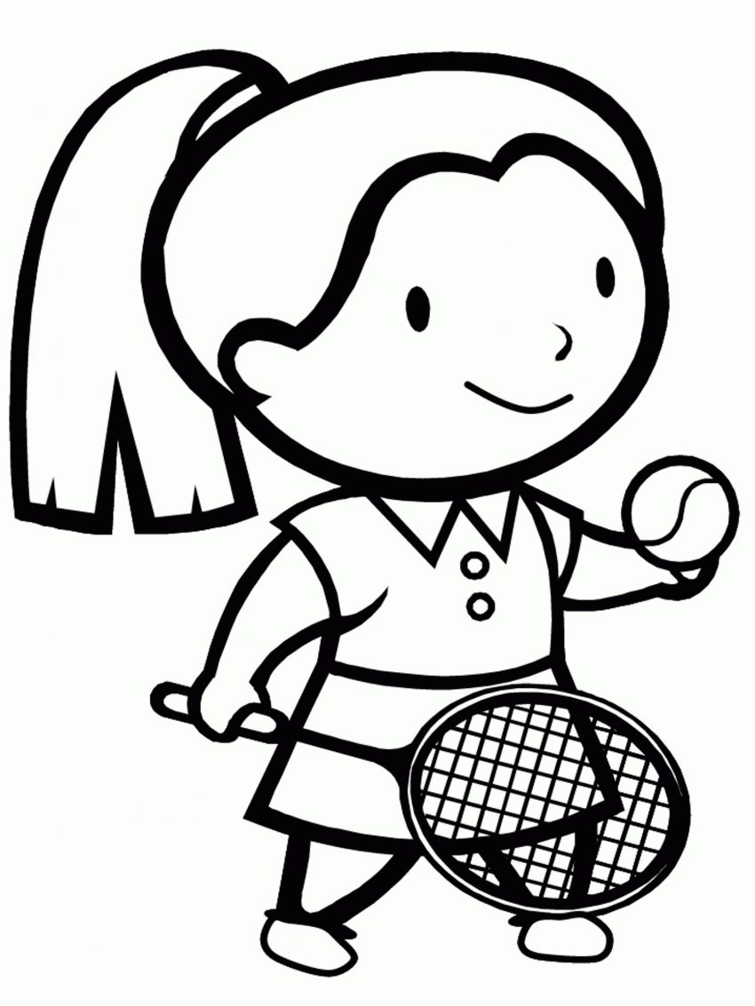 Girl Playing Tennis