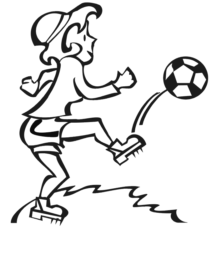 Girl With The Ball Coloring Game Girl With The Ball