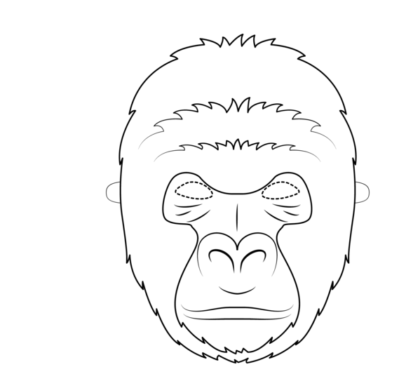 A Gorilla Mask Coloring Game A Gorilla Mask