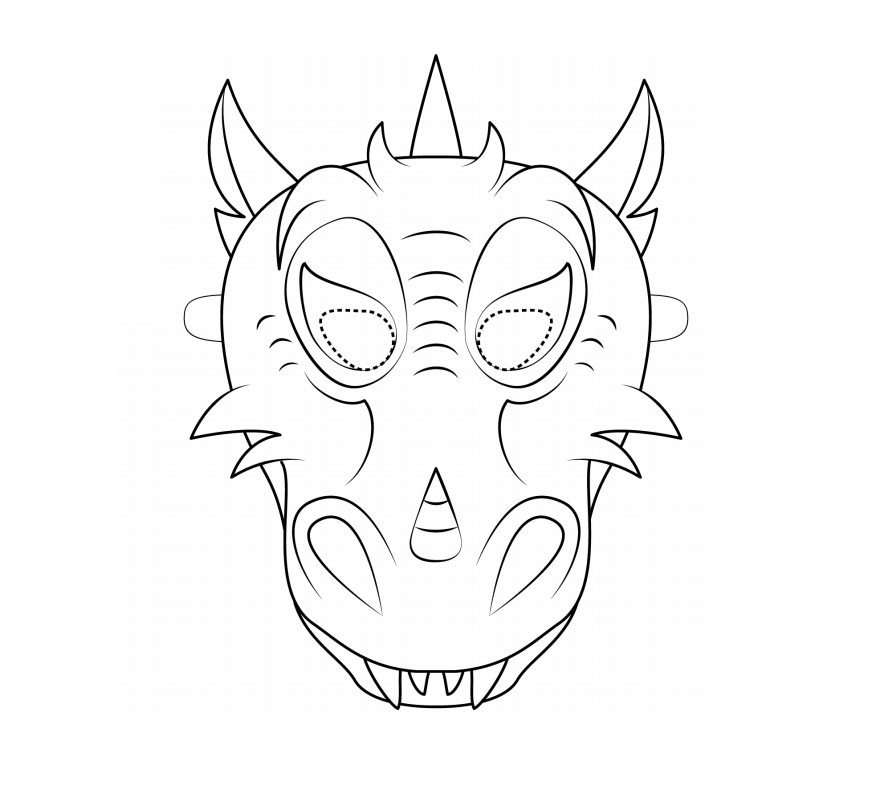 A Dragon Mask Coloring Game A Dragon Mask
