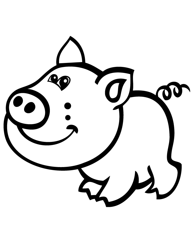 Pig Smiling Coloring Game Pig Smiling
