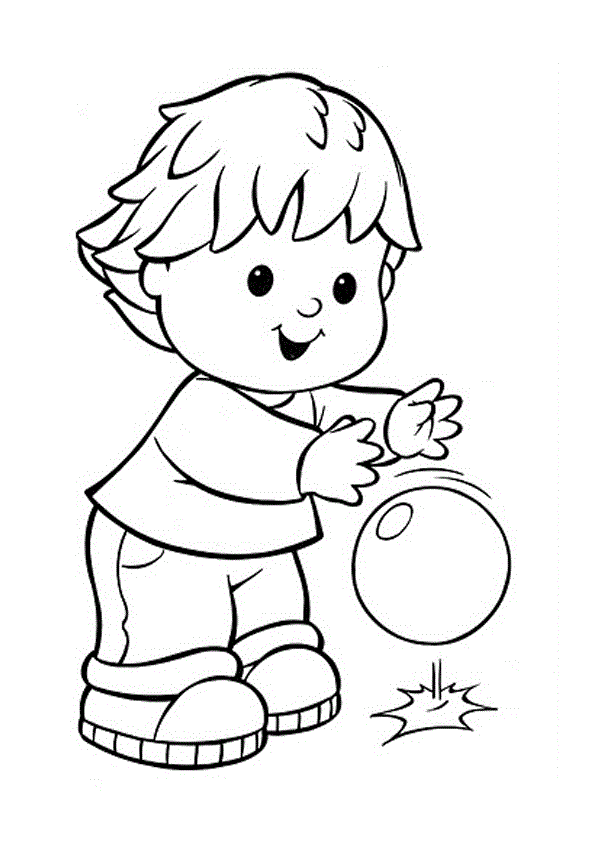 Child Playing Football Coloring Game Child Playing Football