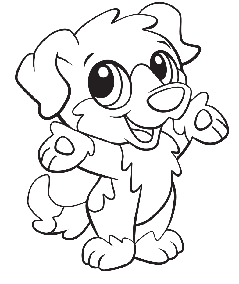 Happy Baby Dog Coloring Game Happy Baby Dog