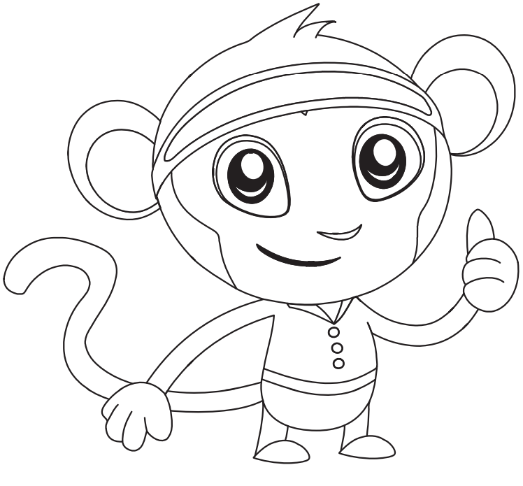 Cartoon Monkey Coloring Game Cartoon Monkey