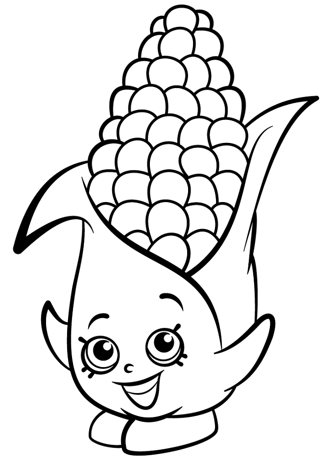 Maize Shopkin Coloring Game Maize Shopkin