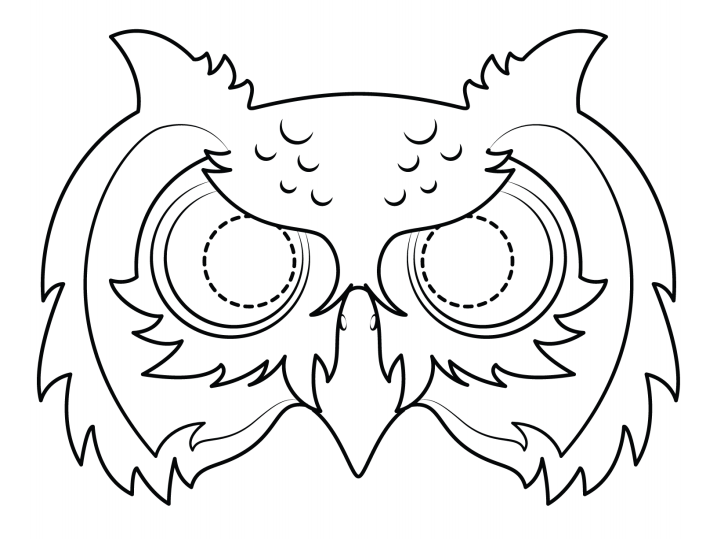 Owl Mask Coloring Game Owl Mask