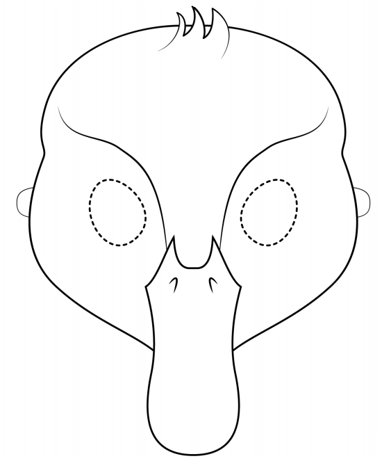 Duck Mask Coloring Game Duck Mask