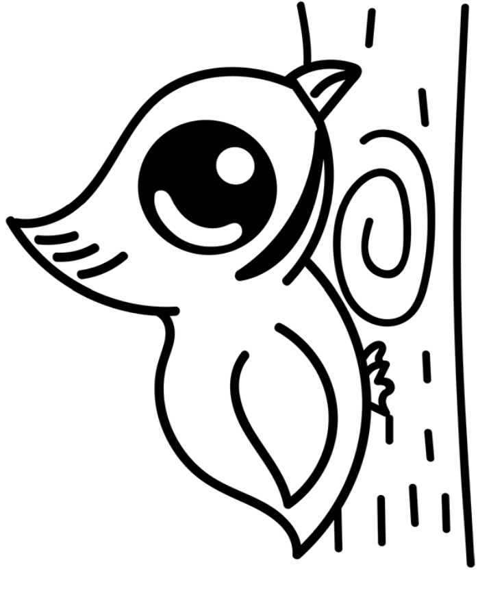 Baby Woodpecker Coloring Game Baby Woodpecker