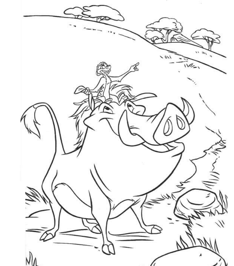 Timon On Pumbaa