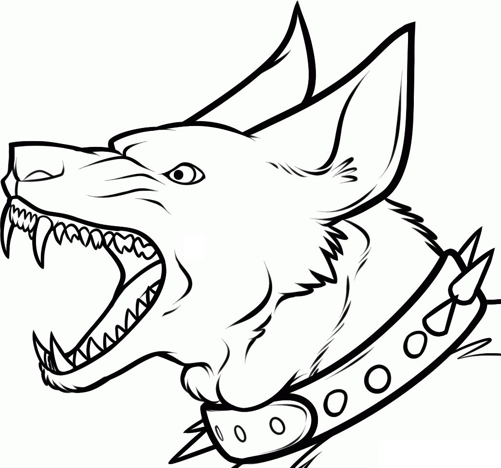 Scary Dog With Sharp Teeth Coloring Game Scary Dog With Sharp Teeth