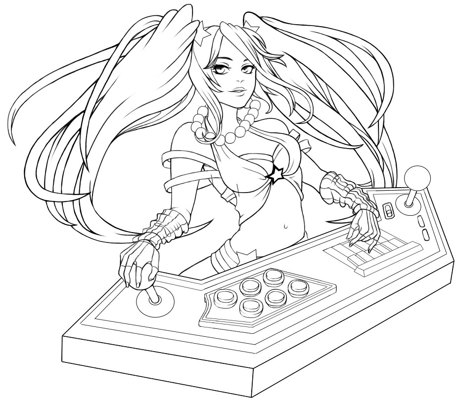 Arcade Sona Coloring Game Arcade Sona