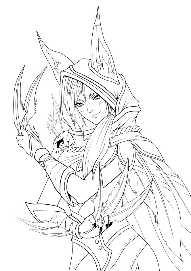 Xayah Coloring Game Xayah