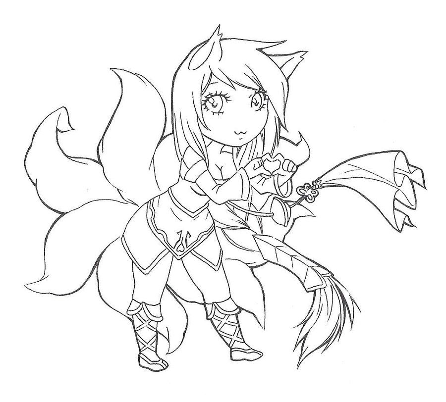 Small Ahri Coloring Game Small Ahri