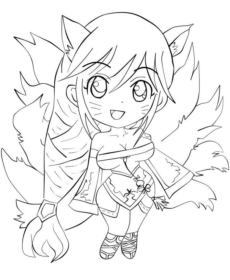 Chibi Ahri Coloring Game Chibi Ahri
