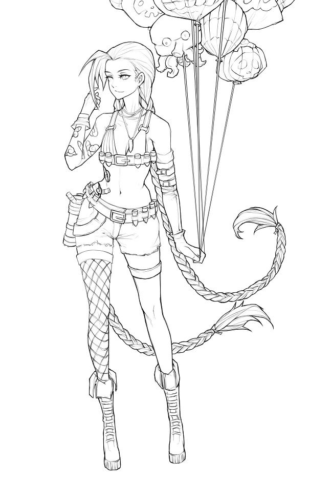 Jinx With Balloon Coloring Game Jinx With Balloon