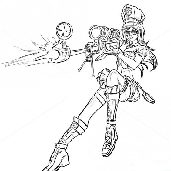 Officer Caitlyn Coloring Game Officer Caitlyn