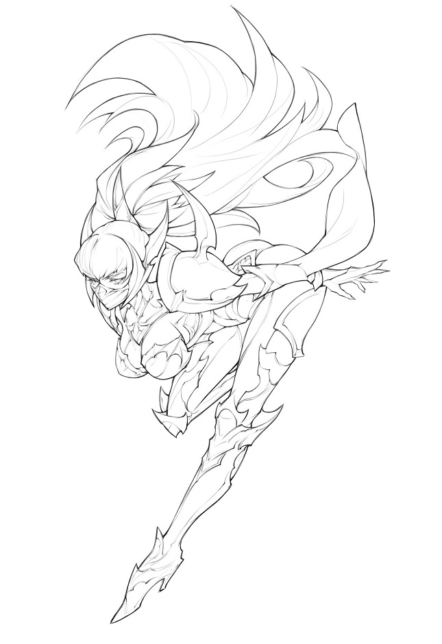 Nightblade Irelia Coloring Game Nightblade Irelia
