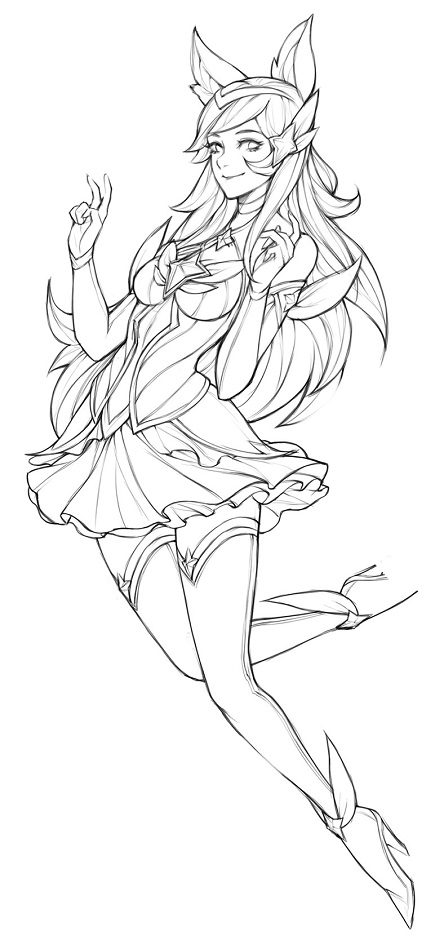 Star Guardian Ahri Coloring Game Star Guardian Ahri