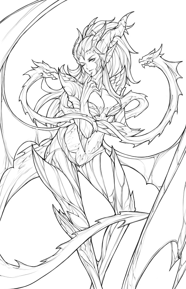 Dragon Sorceress Zyra Coloring Game Dragon Sorceress Zyra