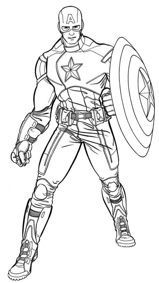 Super Hero Captain America Coloring Game Super Hero Captain America