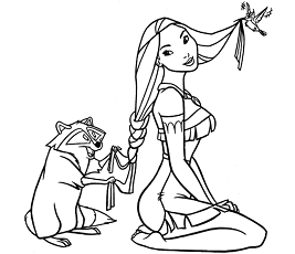 Meeko Braiding Hair For Pocahontas