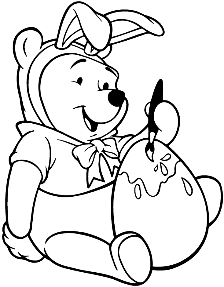 Pooh Coloring Easter Egg Coloring Game Pooh Coloring Easter Egg