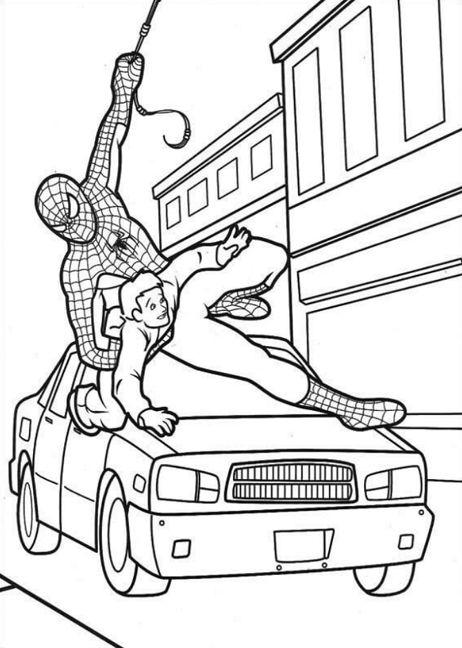 Spider Man Saving The Boy Coloring Game Spider Man Saving The Boy