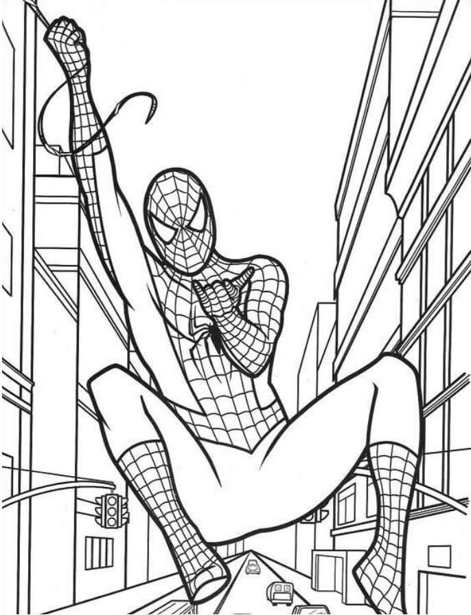 Spider Man Swinging Coloring Game Spider Man Swinging