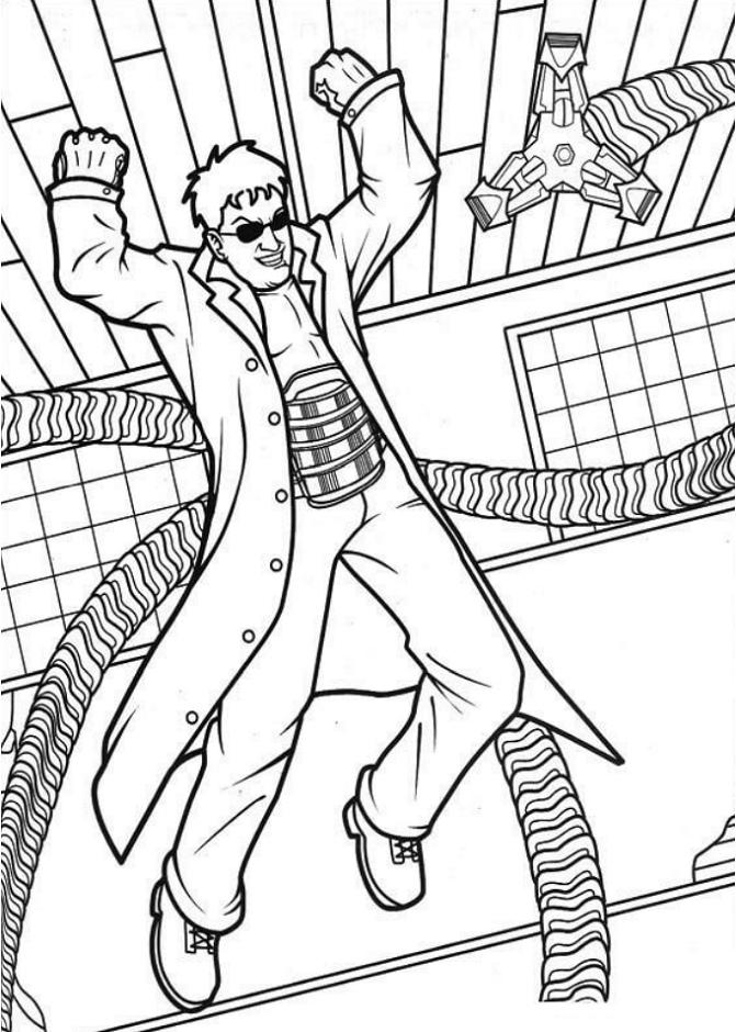Happy Dr. Octopus Coloring Game Happy Dr. Octopus