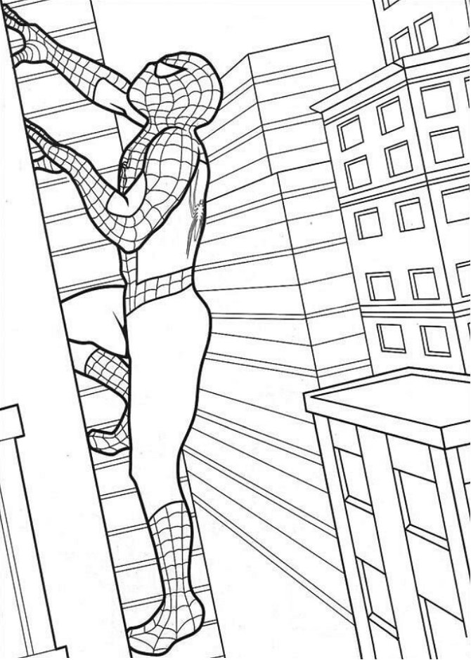 Spider Man Climbing Building Coloring Game Spider Man Climbing Building