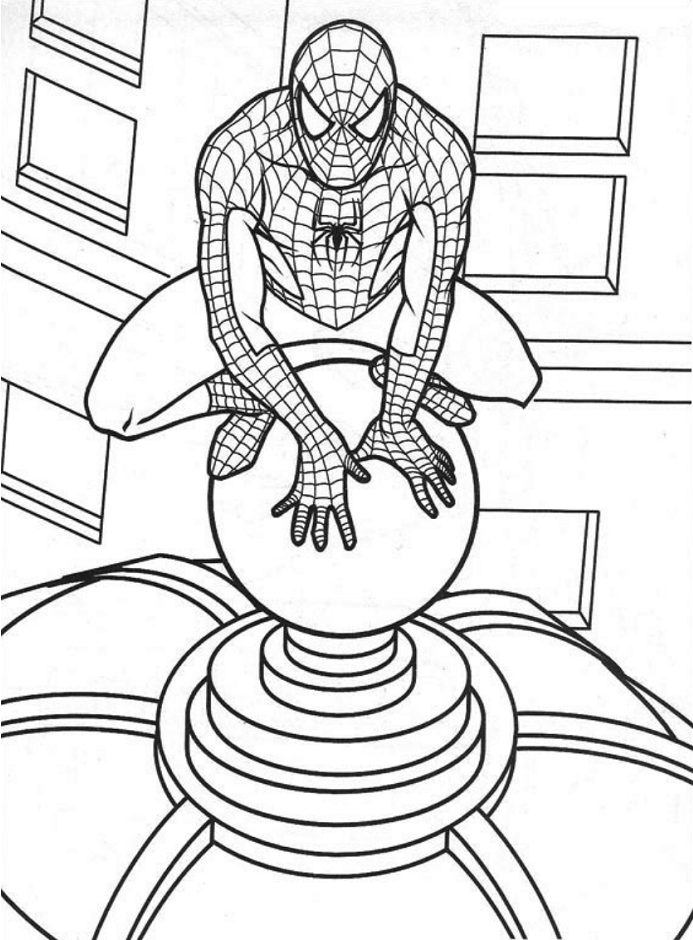 Spider Man On Roof Coloring Game Spider Man On Roof