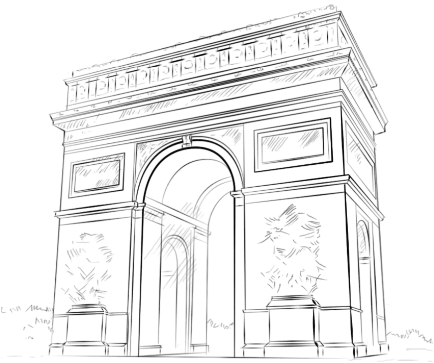 The Arc de Triomphe