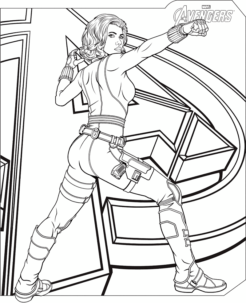 Marvel Avengers Black Widow Coloring Game Marvel Avengers Black Widow