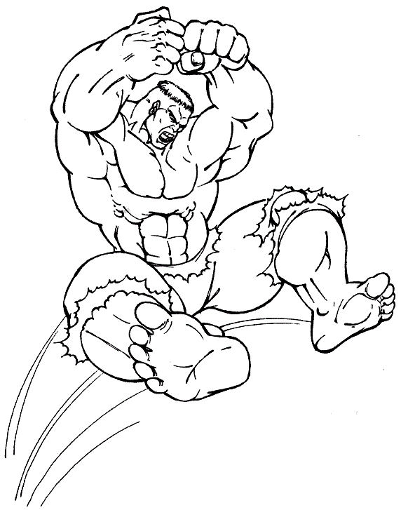 Hulk Jumping Coloring Game Hulk Jumping