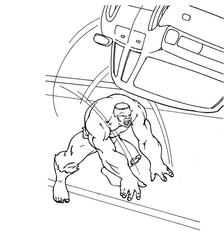 Hulk Throwing Car Coloring Game Hulk Throwing Car