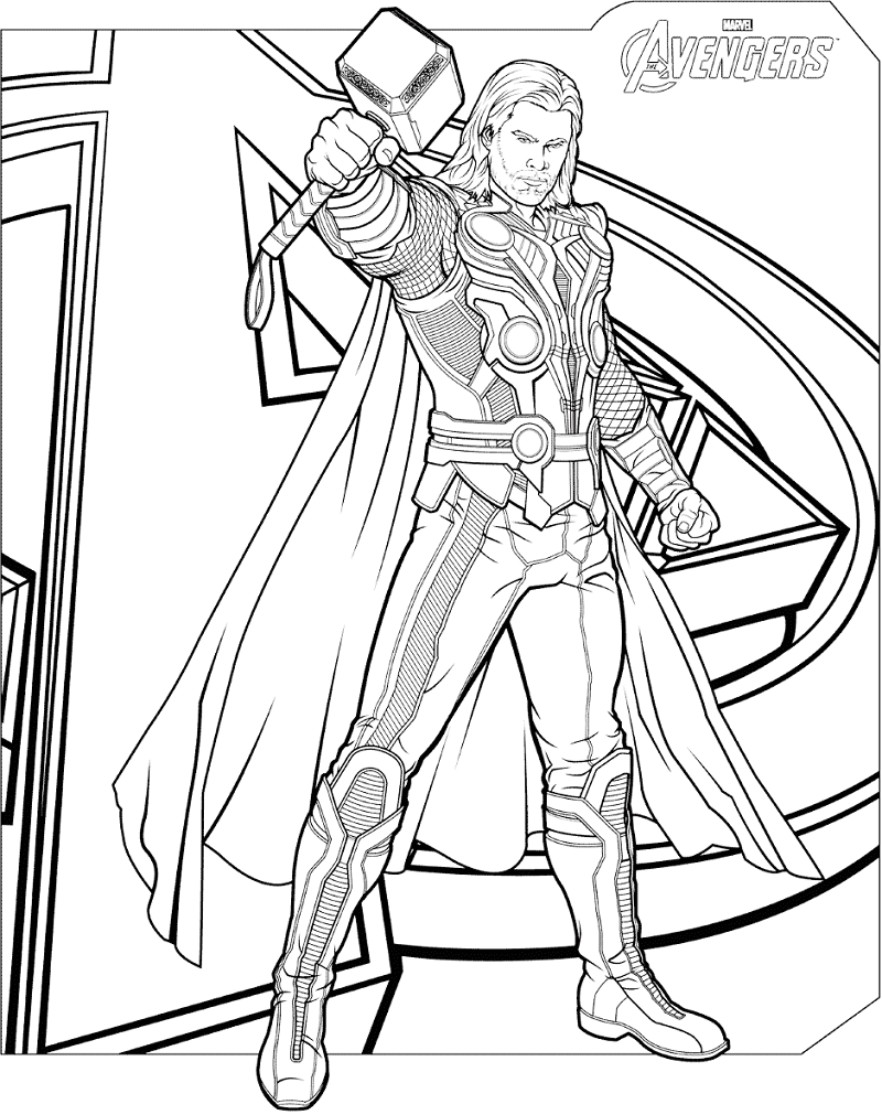 Marvel Avengers Thor Coloring Game Marvel Avengers Thor