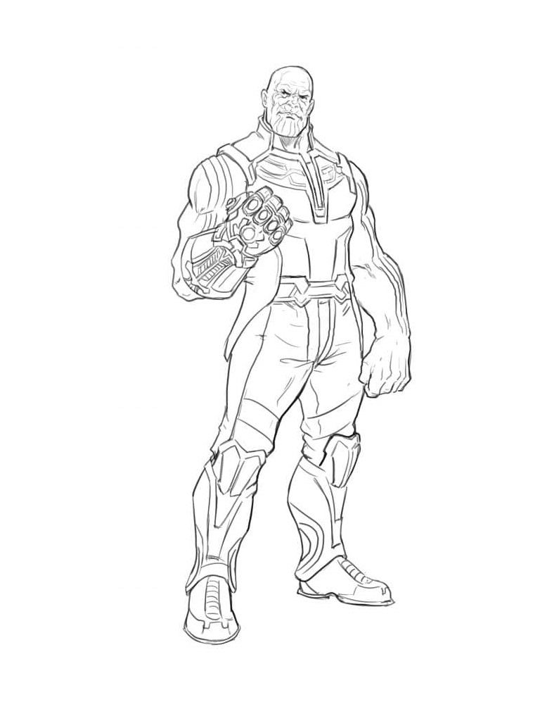 Strongest Villain Thanos Coloring Game Strongest Villain Thanos