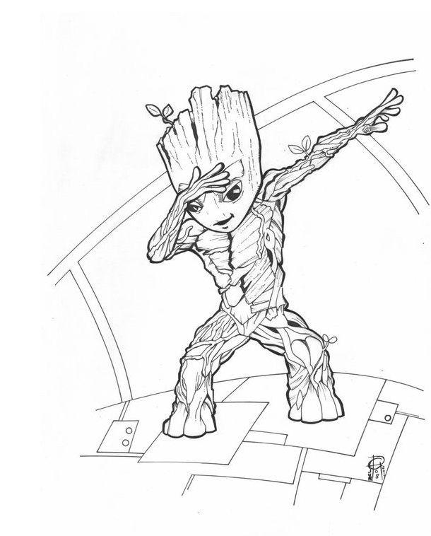 Dab Groot Coloring Game Dab Groot